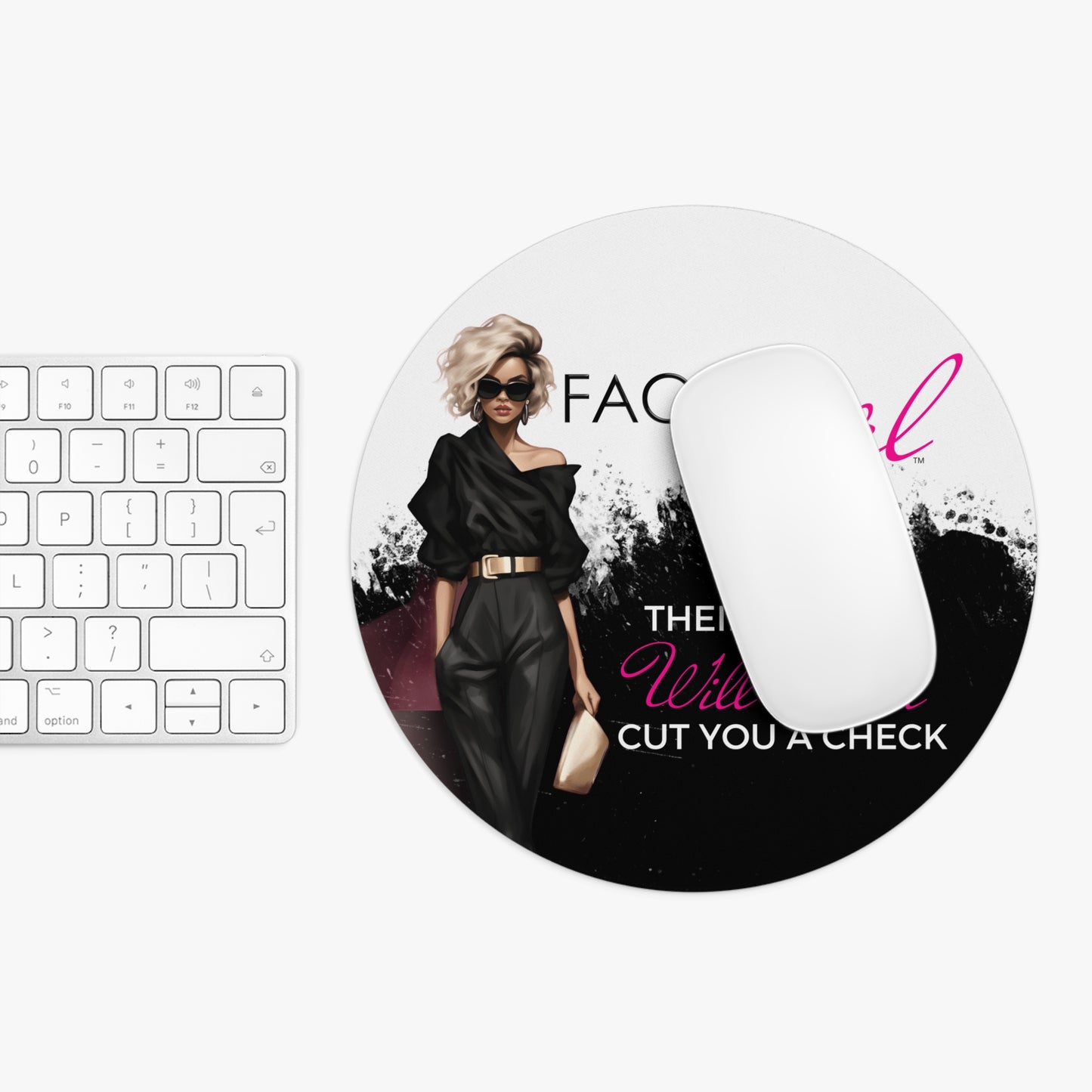FIG Opinion Blk/Wht Mouse Pad
