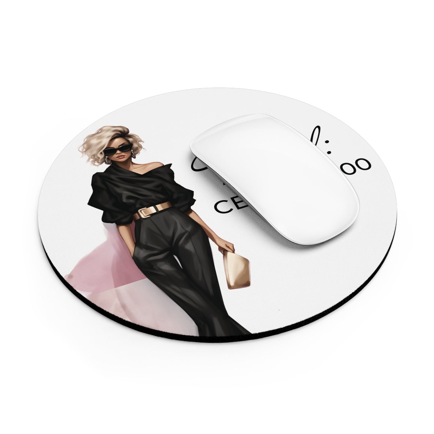 Mouse Pad, Boss Lady Mood: CEO,000,000, Desk Accessory, Office Decor, Work from Home, Gift for Her, Office Supplies