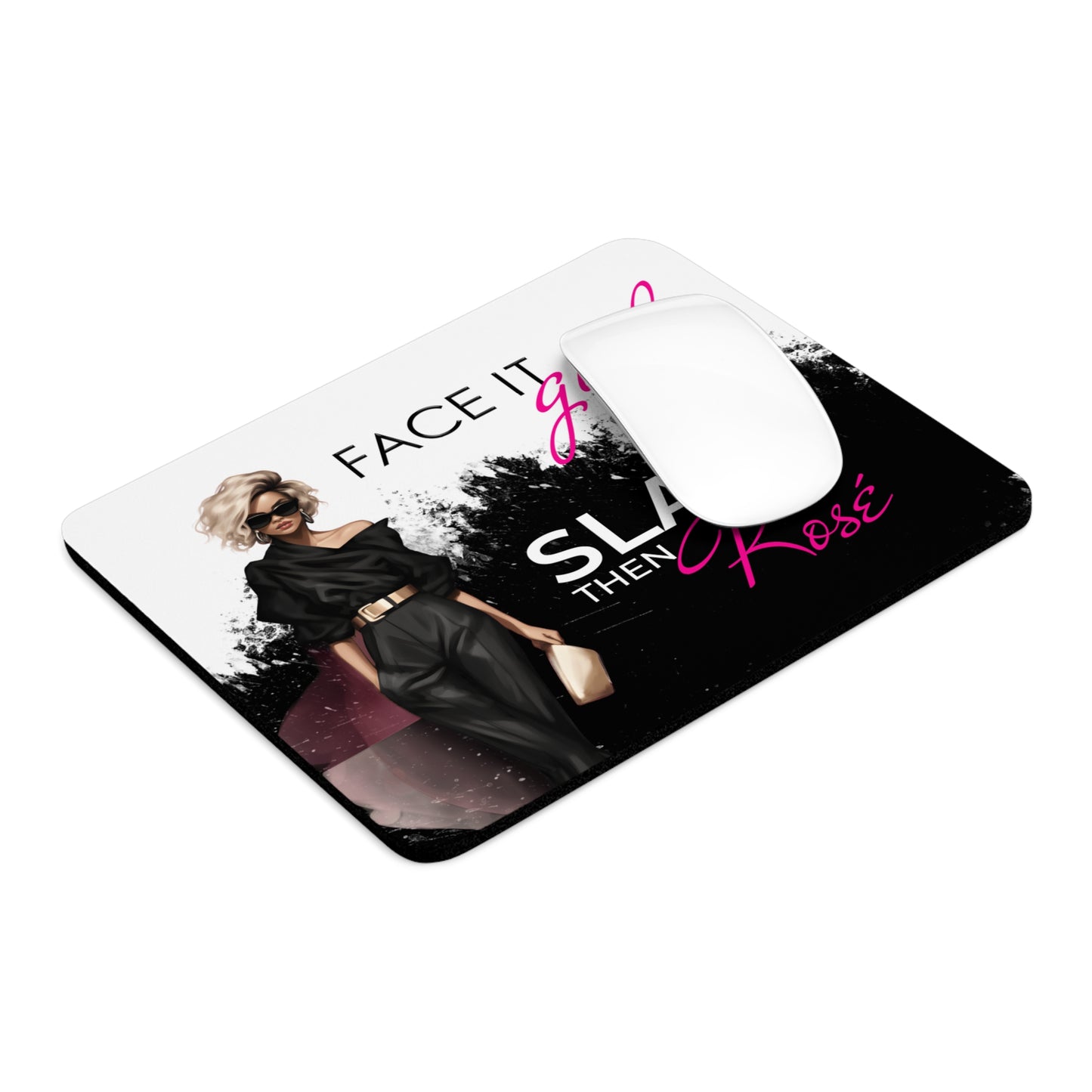 FIG Rosé Blk/Wht Mouse Pad