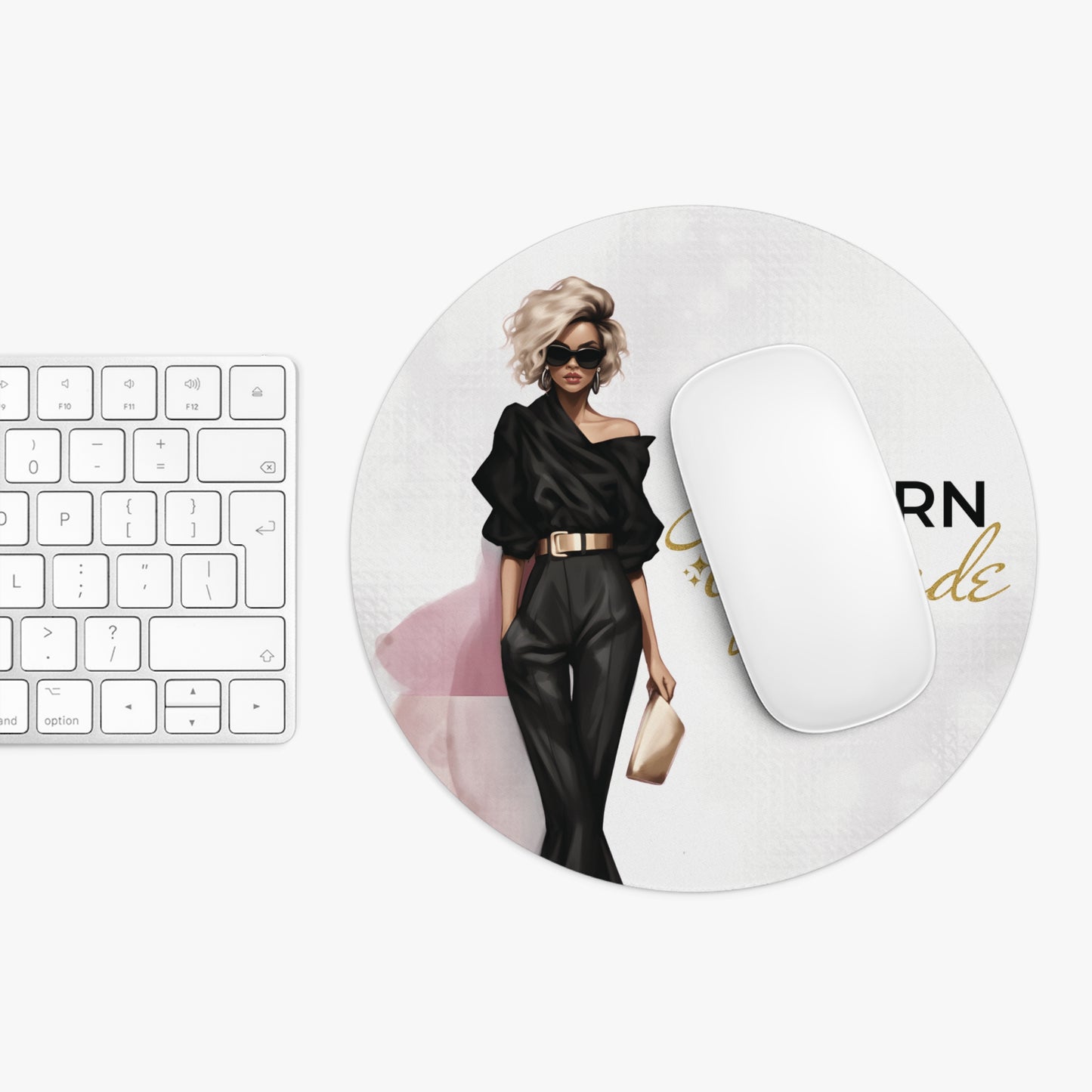 Live Learn Upgrade WHT Gold Mouse Pad
