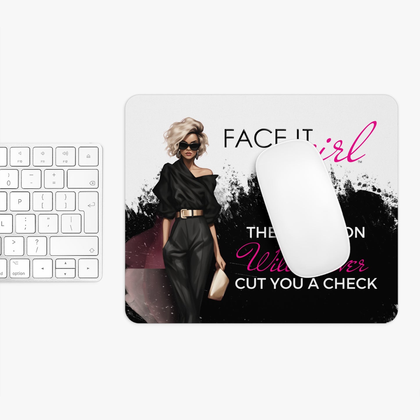 FIG Opinion Blk/Wht Mouse Pad
