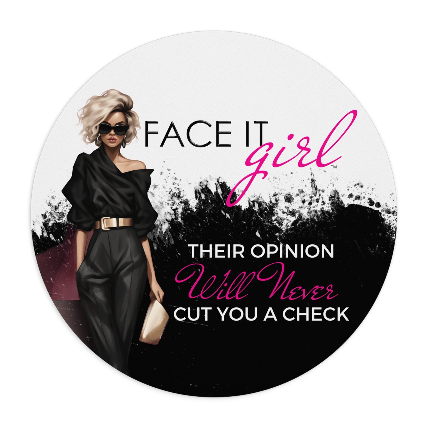 FIG Opinion Blk/Wht Mouse Pad
