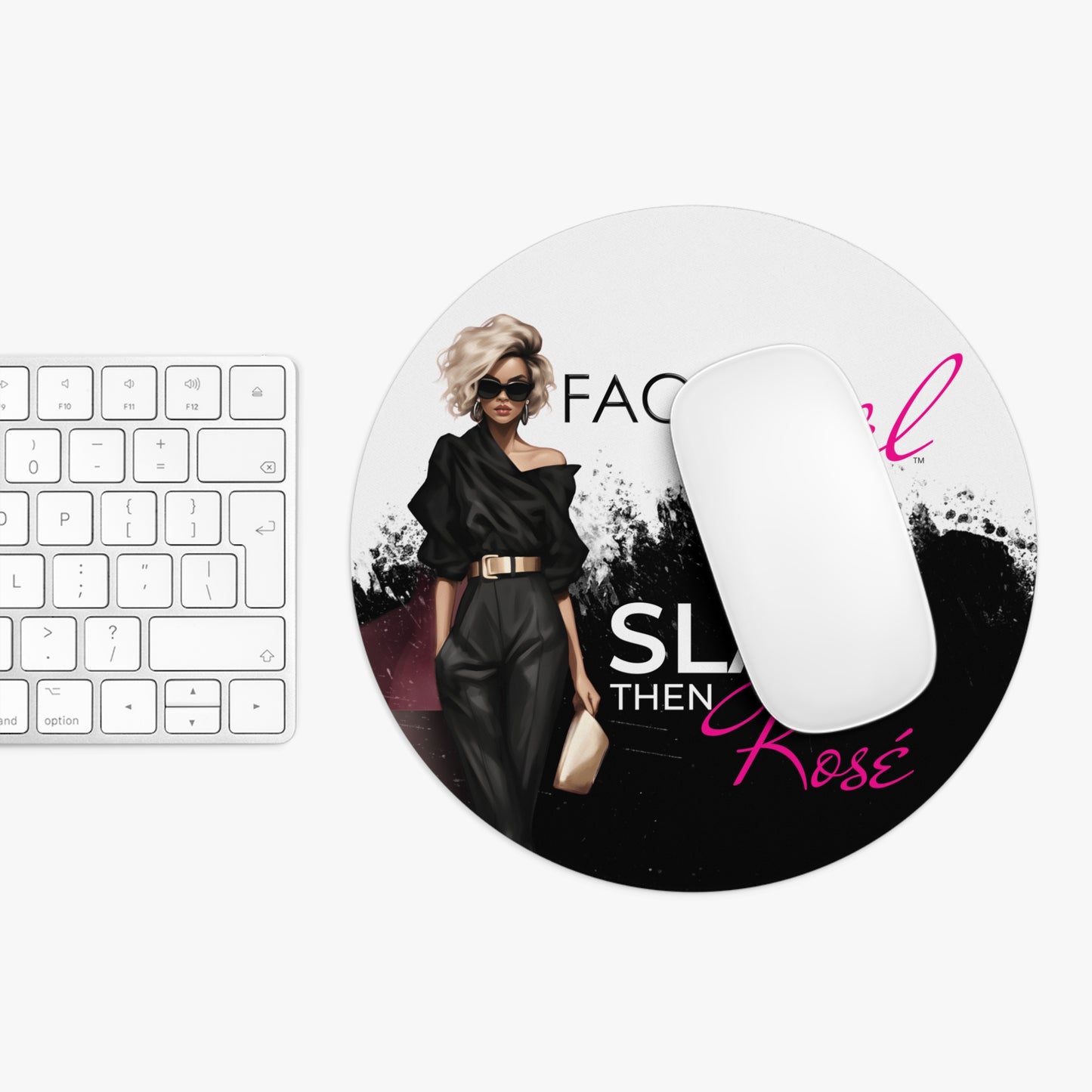 FIG Rosé Blk/Wht Mouse Pad