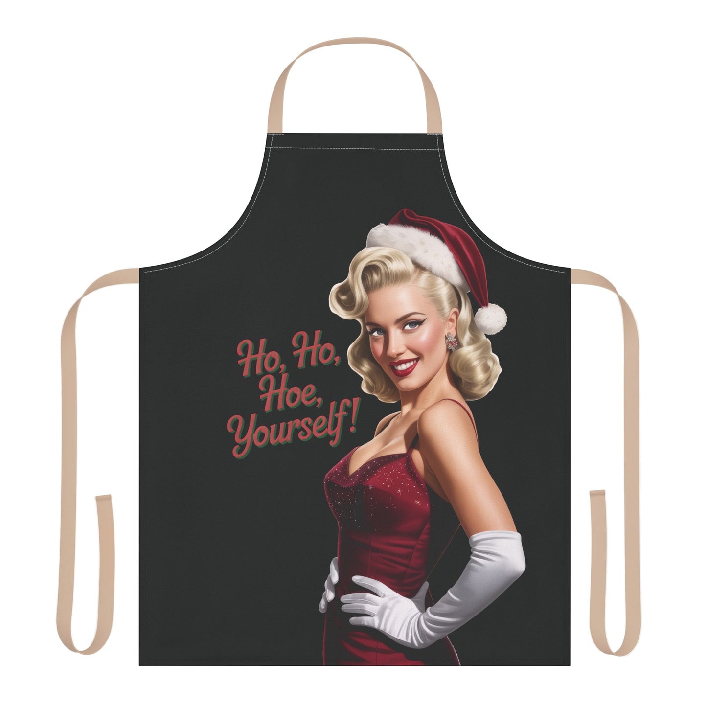 Ho Ho Hoe Yourself Apron – Retro Pin-Up (Black Apron)