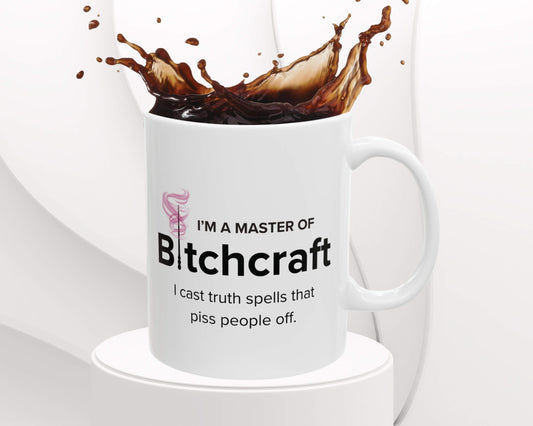 Master of Bitchcraft Mug – Brewing Truth, One Sip at a Time