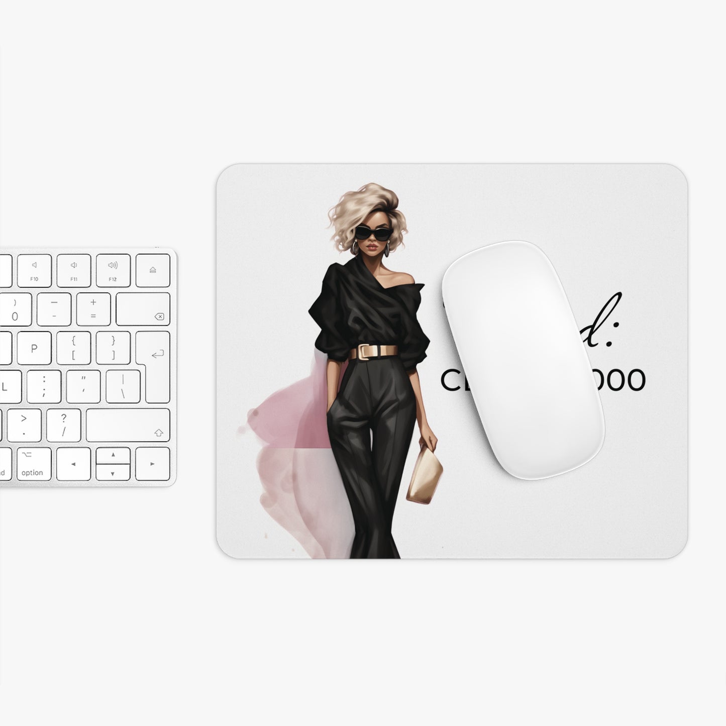 Mouse Pad, Boss Lady Mood: CEO,000,000, Desk Accessory, Office Decor, Work from Home, Gift for Her, Office Supplies