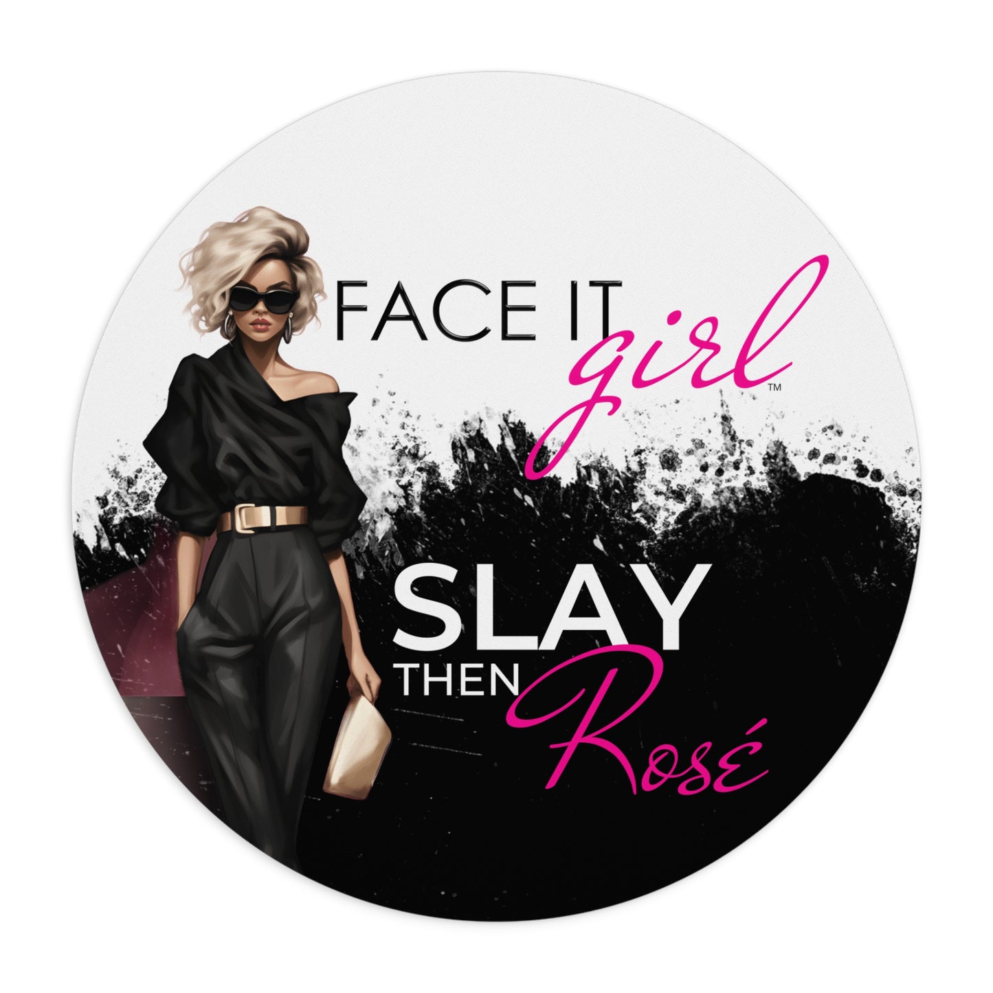 FIG Rosé Blk/Wht Mouse Pad