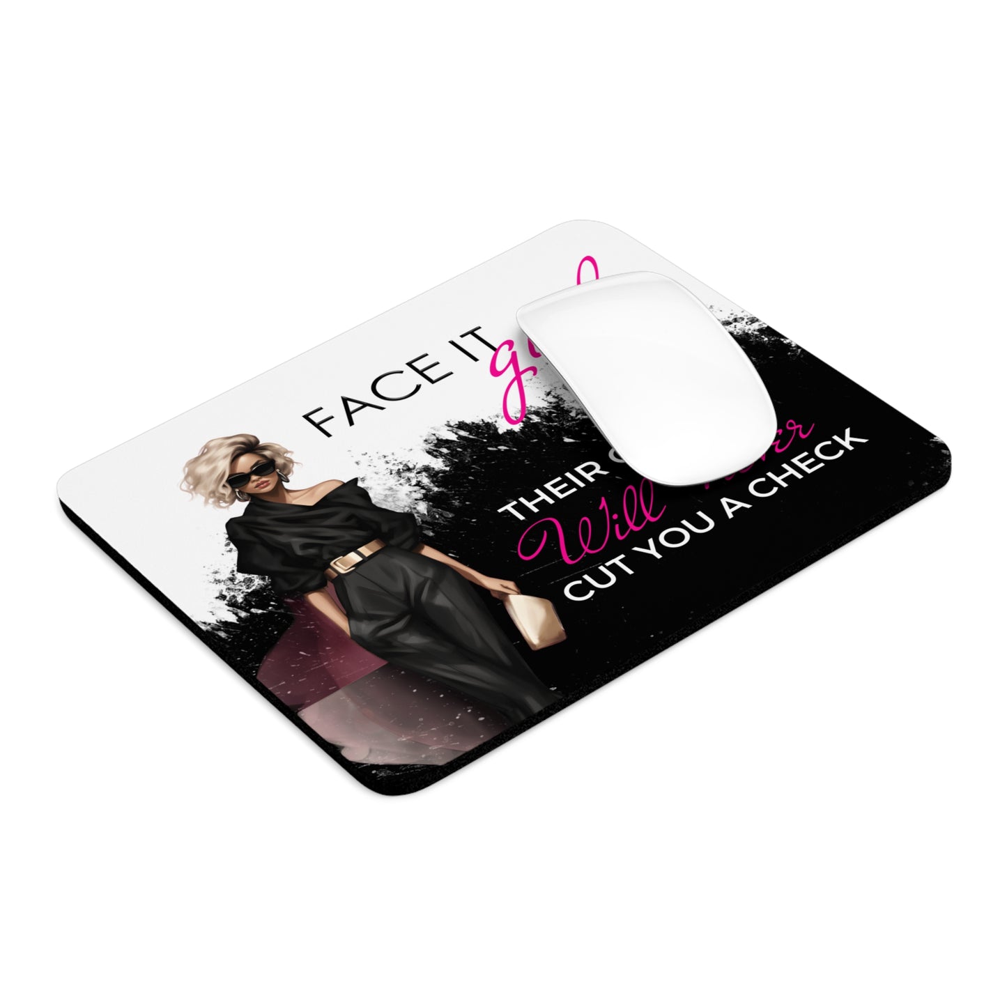 FIG Opinion Blk/Wht Mouse Pad