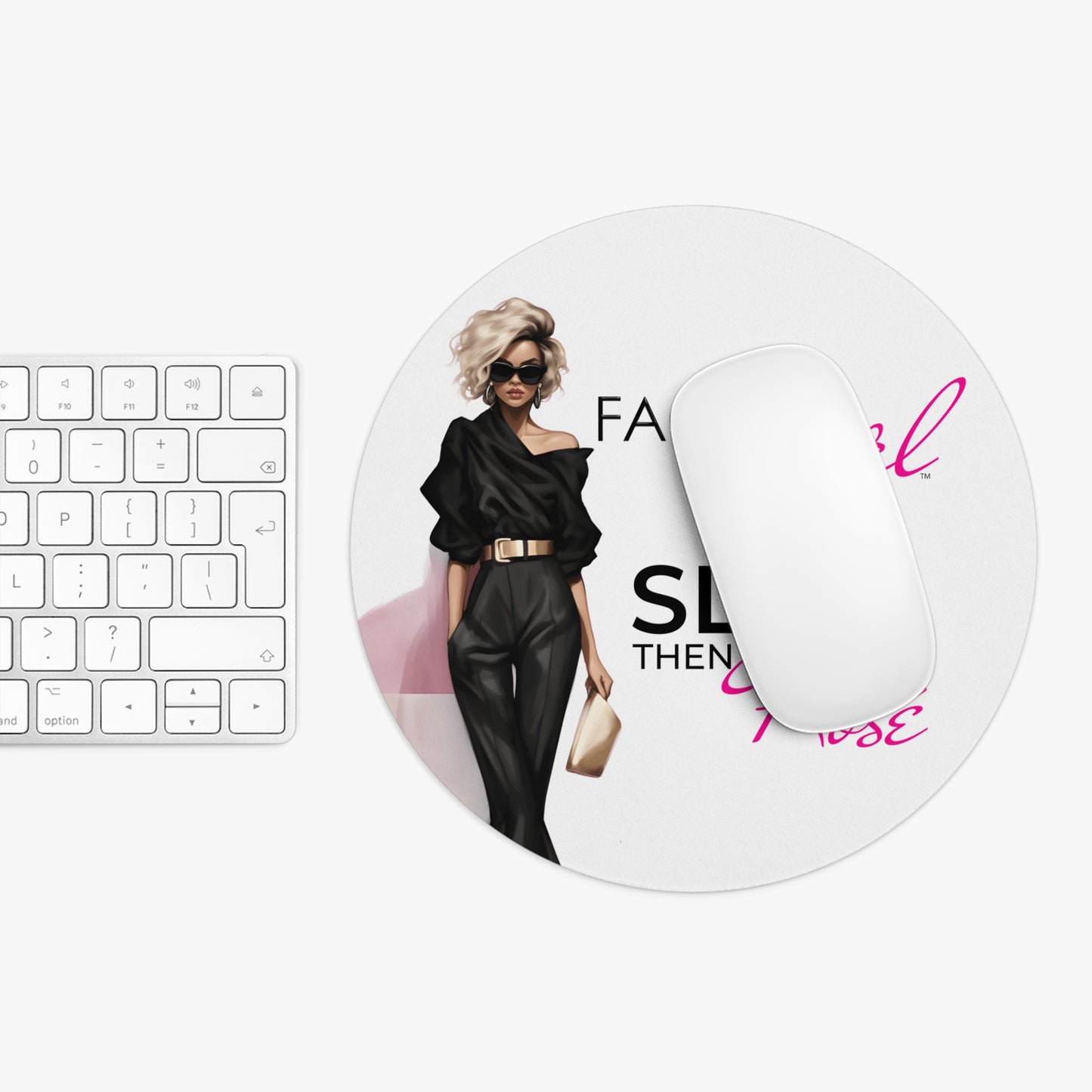 FIG Rosé White Mouse Pad