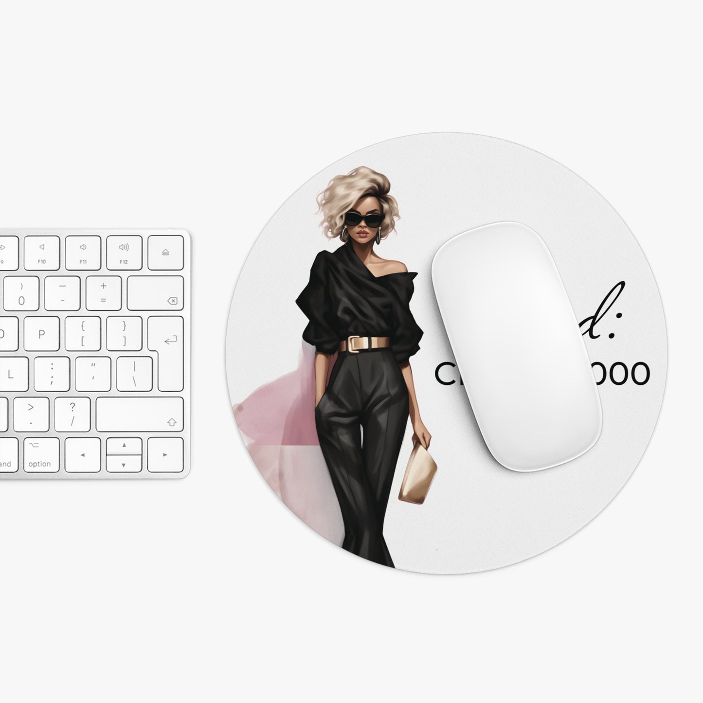 Mouse Pad, Boss Lady Mood: CEO,000,000, Desk Accessory, Office Decor, Work from Home, Gift for Her, Office Supplies