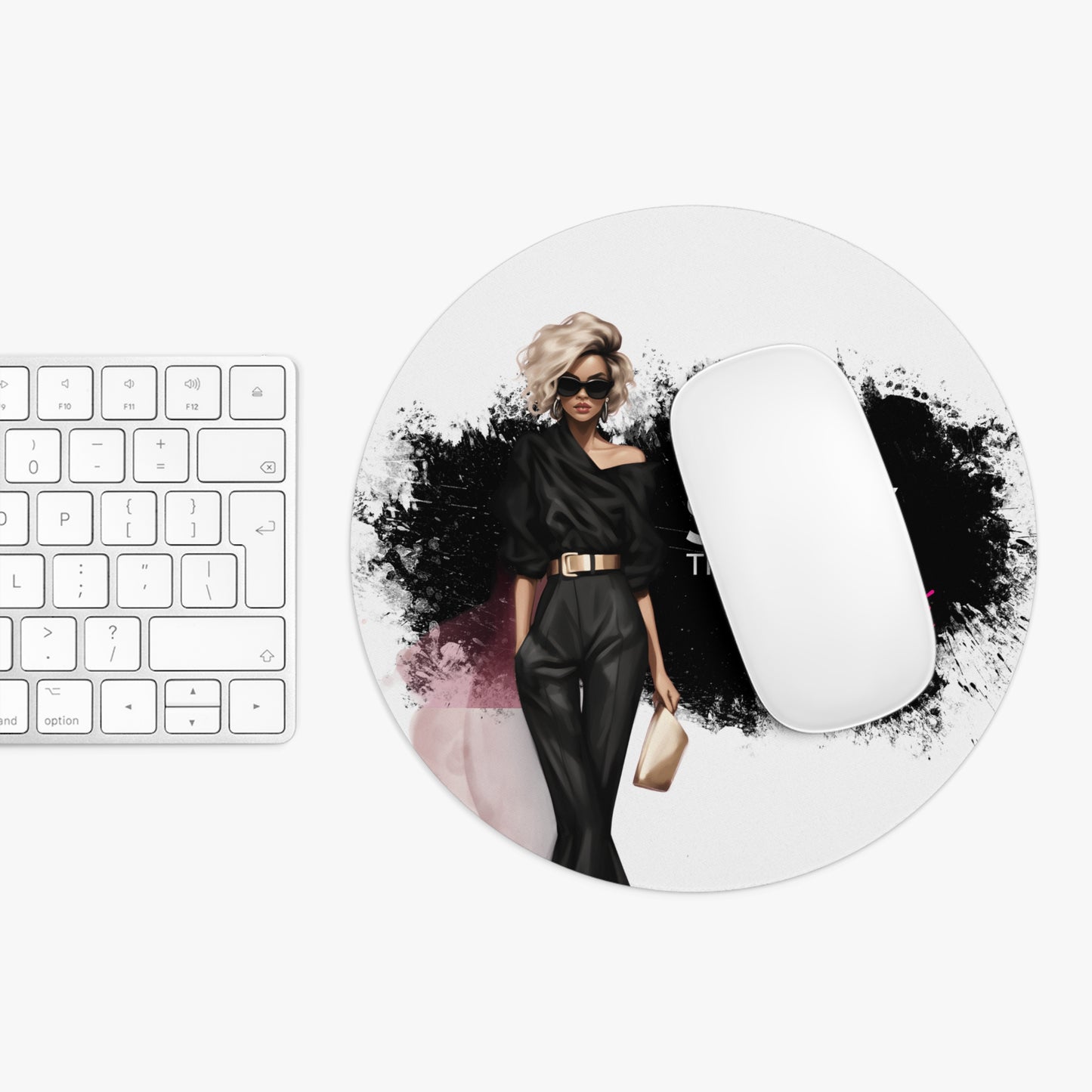 Mouse Pad, Face It Girl, Slay Then Rosé Boss Lady, Desk Accessories, Office Decor, Gift for Her, Inspirational Quote Mouse Mat, Girl Boss