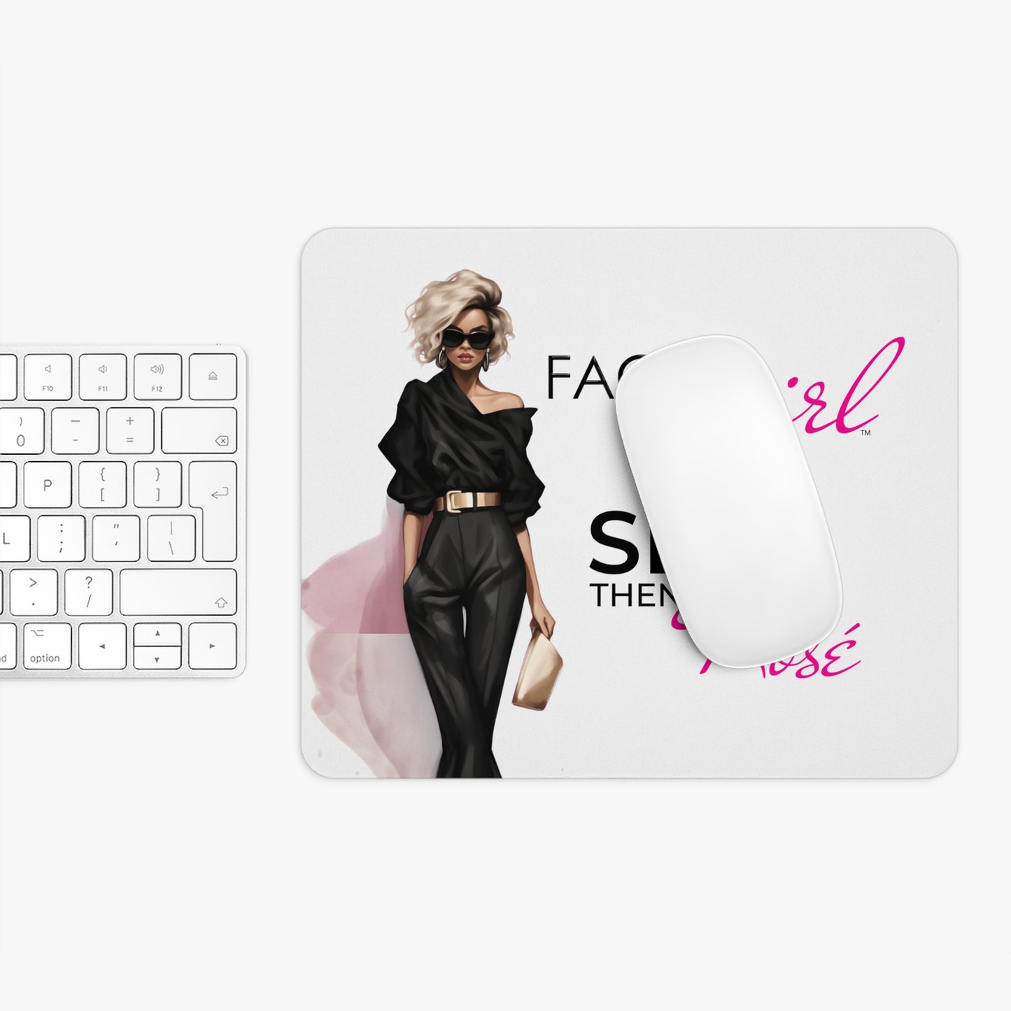FIG Rosé White Mouse Pad