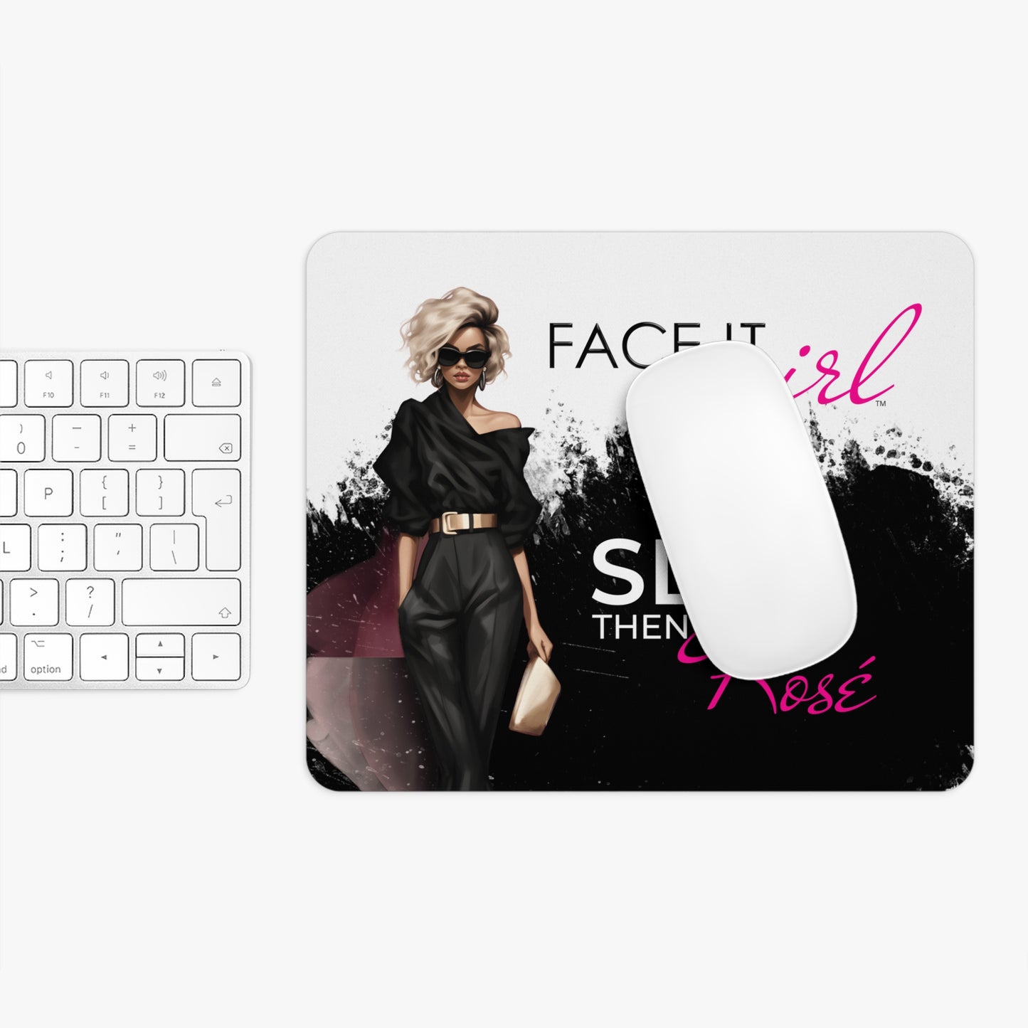 FIG Rosé Blk/Wht Mouse Pad