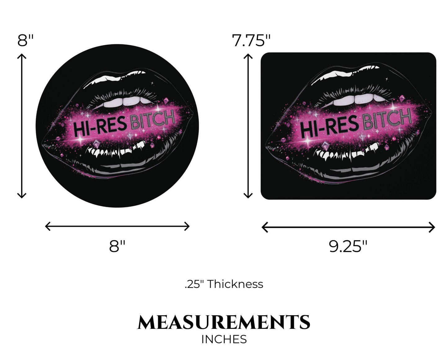 Hi-Res Bitch Mouse Pad – Bold Lips, Sharper Clicks