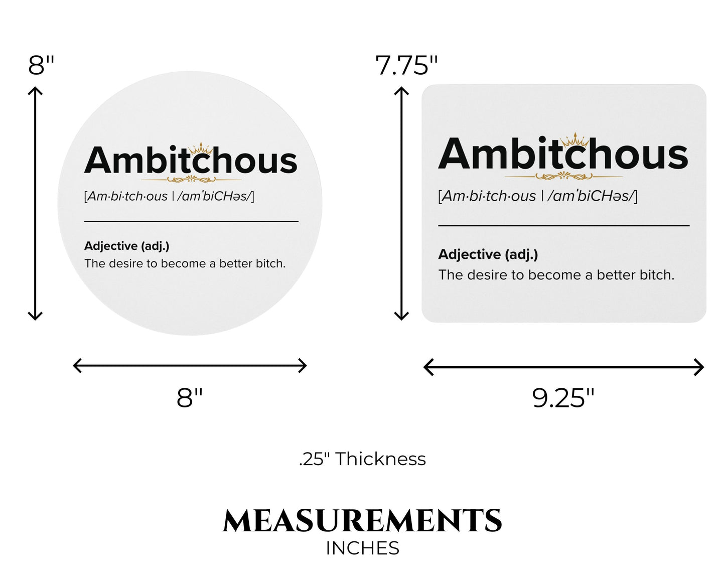 Ambitchous Mouse Pad – Not Competing. Just Dominating.