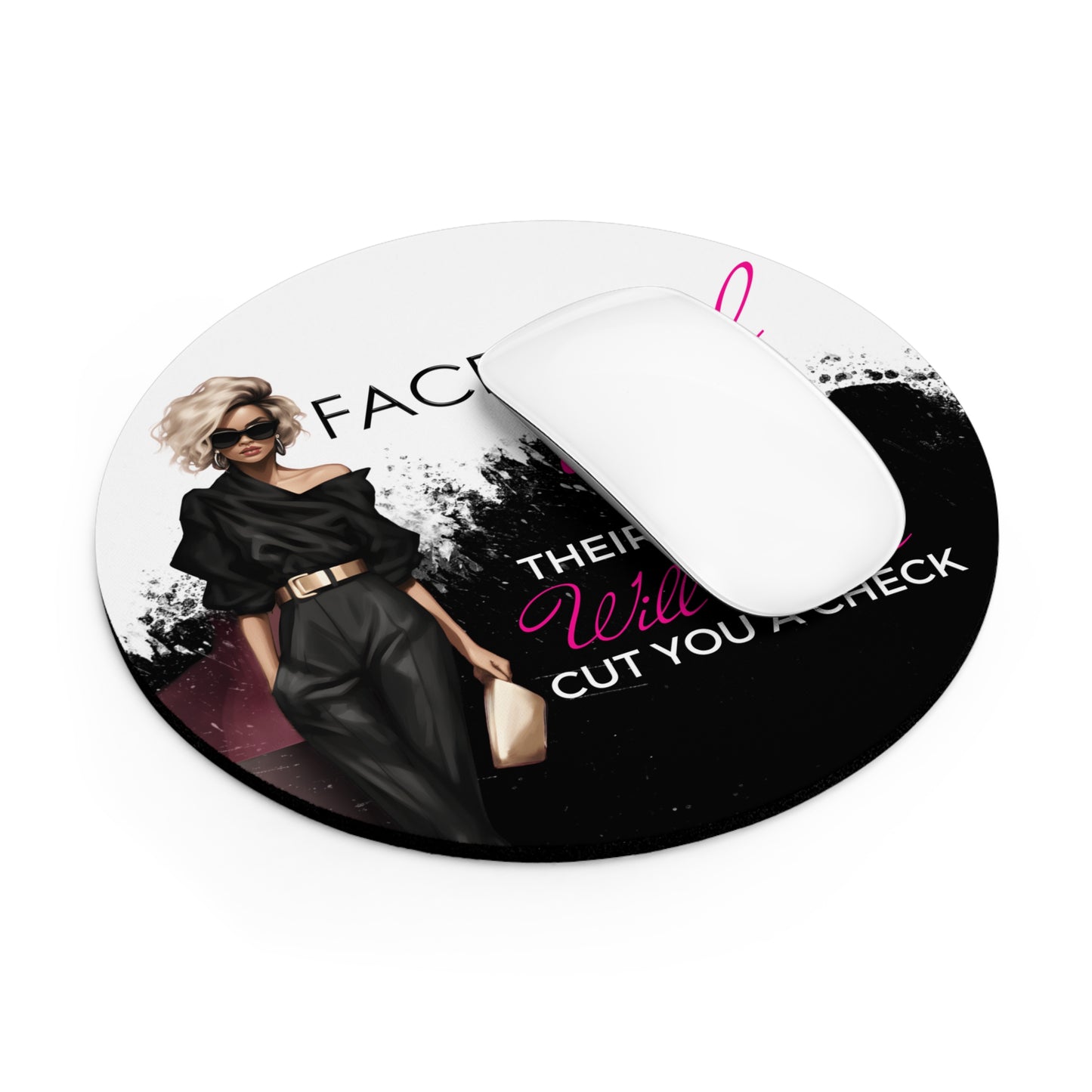 FIG Opinion Blk/Wht Mouse Pad