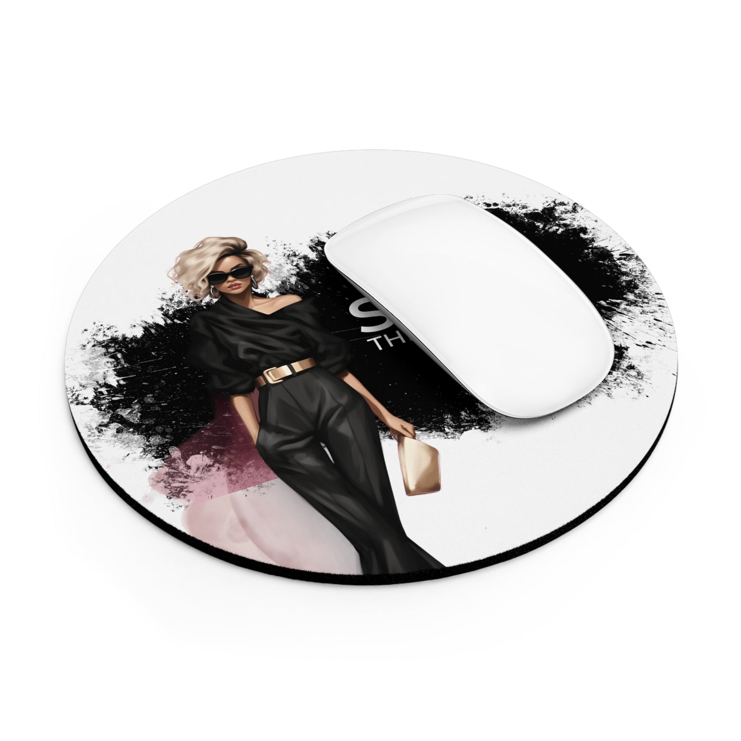 Mouse Pad, Face It Girl, Slay Then Rosé Boss Lady, Desk Accessories, Office Decor, Gift for Her, Inspirational Quote Mouse Mat, Girl Boss