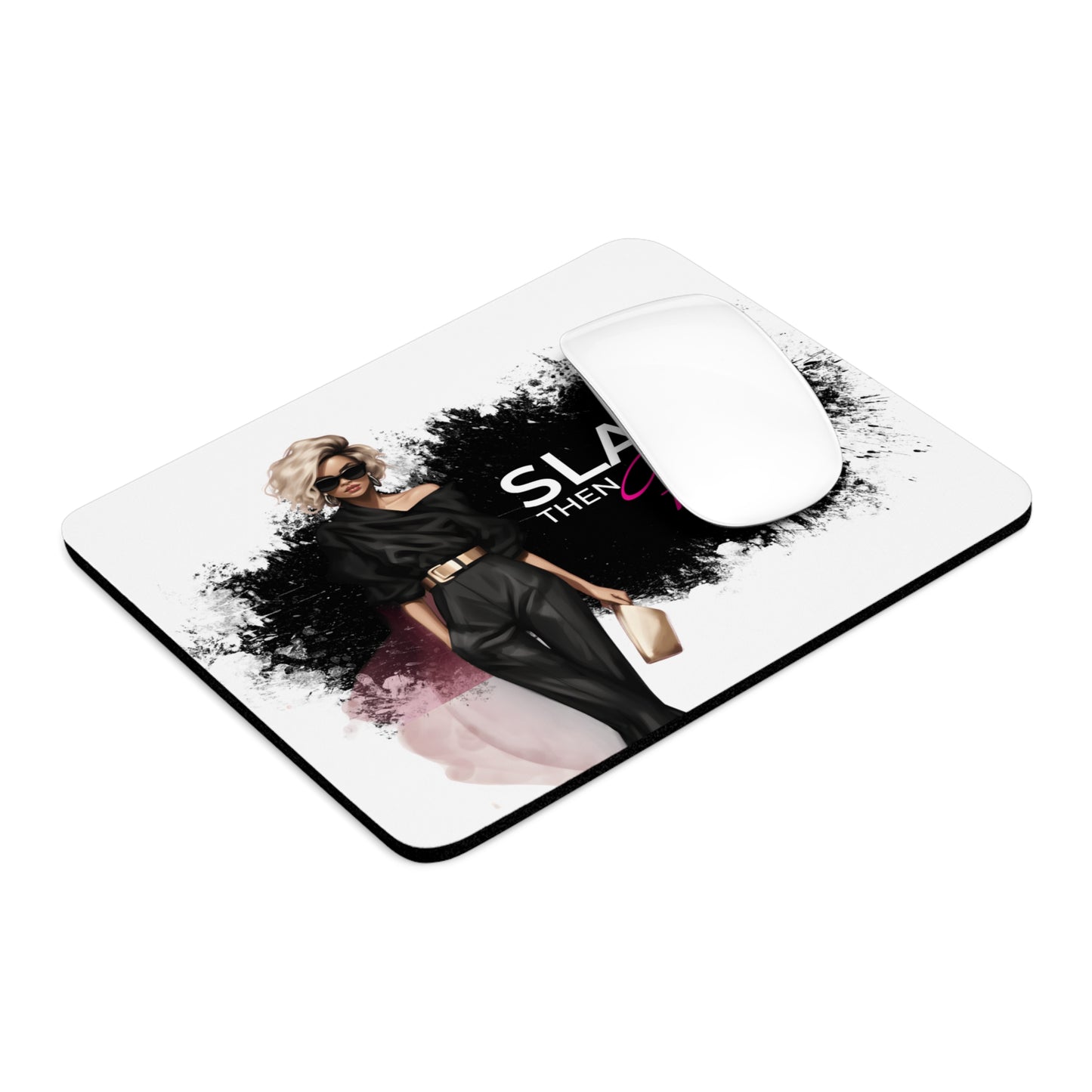 Mouse Pad, Face It Girl, Slay Then Rosé Boss Lady, Desk Accessories, Office Decor, Gift for Her, Inspirational Quote Mouse Mat, Girl Boss