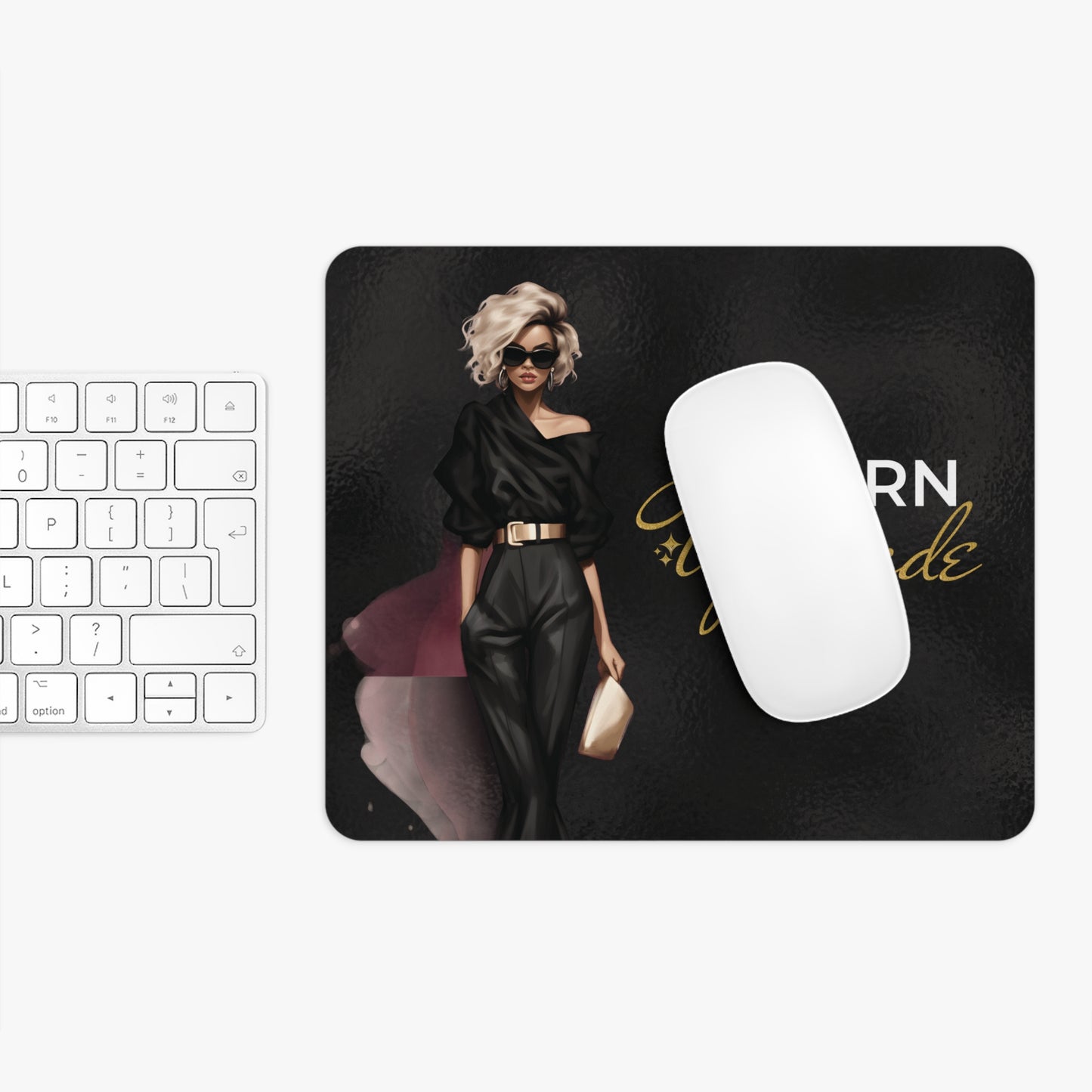 Live Learn Upgrade BLK Gold Mouse Pad
