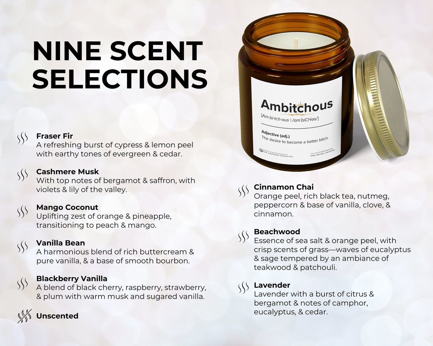 Ambitchous Aromatherapy Candle – Hustle Harder, Smell Better