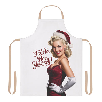 Ho Ho Hoe Yourself Apron – Retro Pin-Up (White Apron)