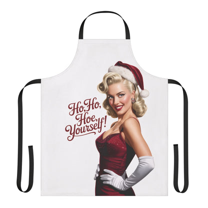Ho Ho Hoe Yourself Apron – Retro Pin-Up (White Apron)