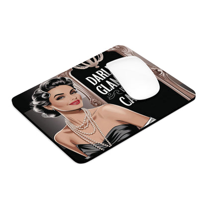 Retro Woman Mouse Pad, Darling Glamour Is My Cardio Desk Accessories, Office Decor, Gift for Her, Feminine Workspace, Computer Accessories