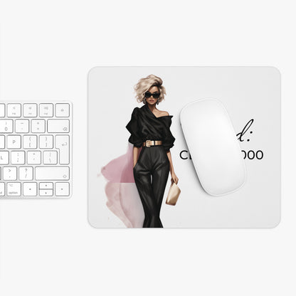 Mouse Pad, Boss Lady Mood: CEO,000,000, Desk Accessory, Office Decor, Work from Home, Gift for Her, Office Supplies