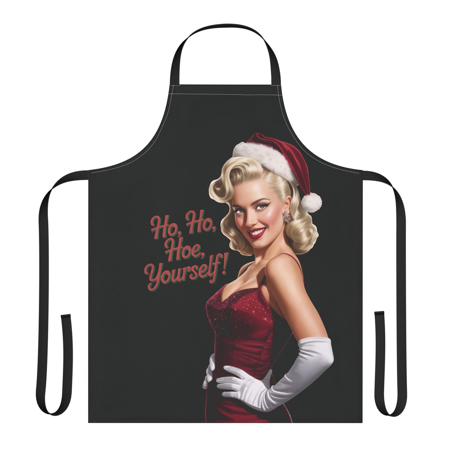Ho Ho Hoe Yourself Apron – Retro Pin-Up (Black Apron)