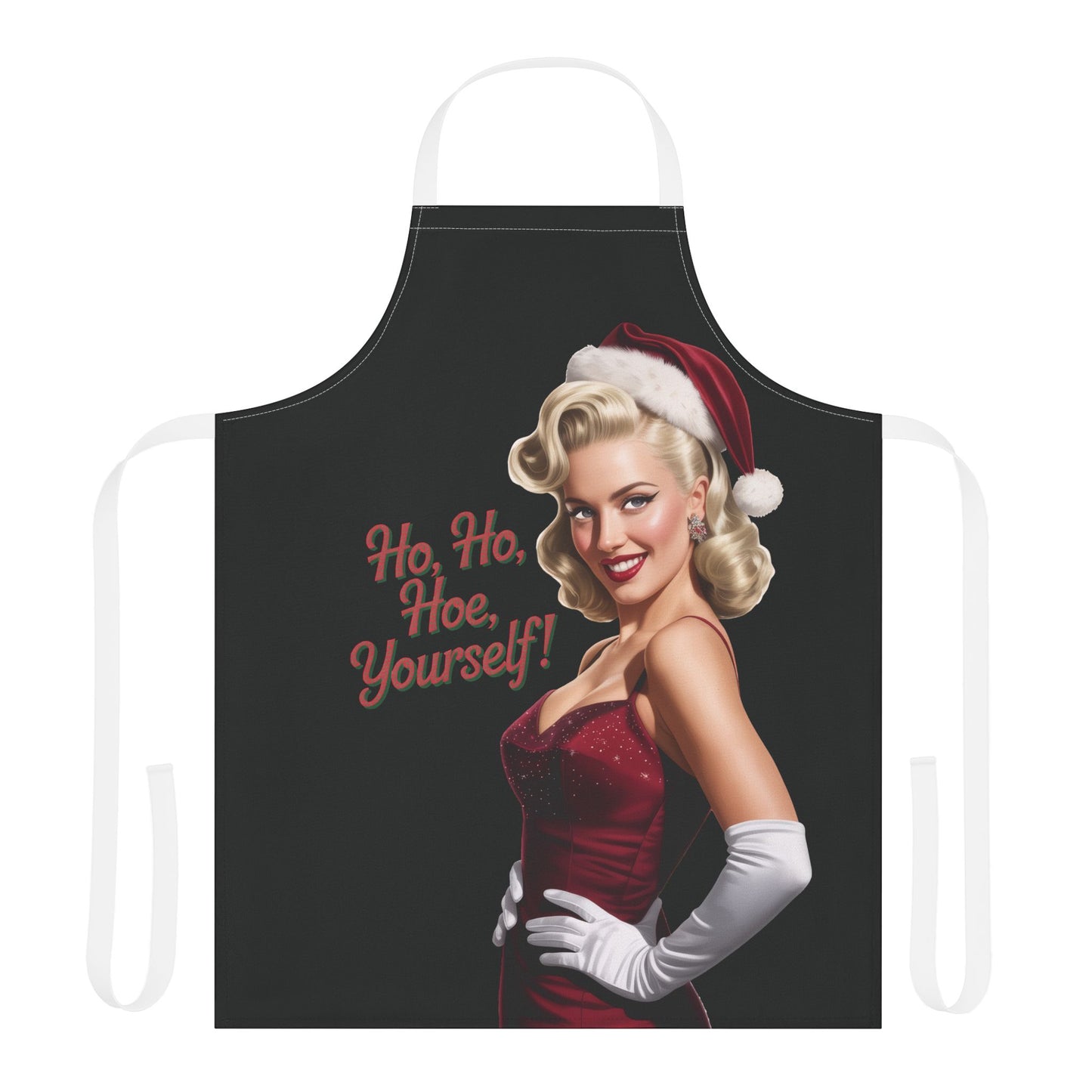 Ho Ho Hoe Yourself Apron – Retro Pin-Up (Black Apron)