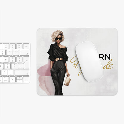 Live Learn Upgrade WHT Gold Mouse Pad