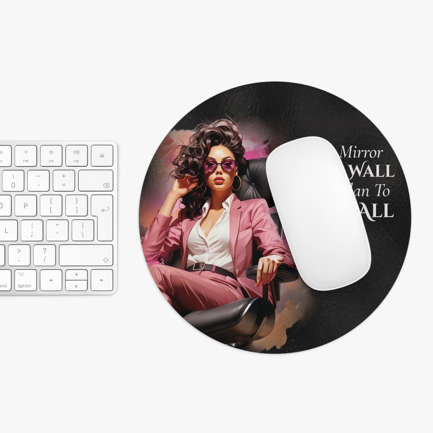 brunette Mirror Mirror on the wall today I plan to slay it all Mouse Pad