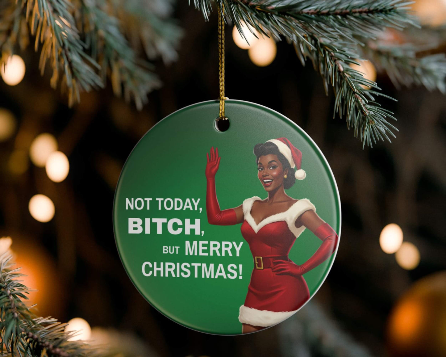Rude Christmas tree decoration funny gift for her