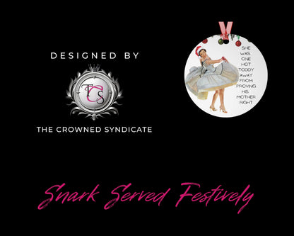Decorative product with 'The Crowned Syndicate' logo and text on a black background