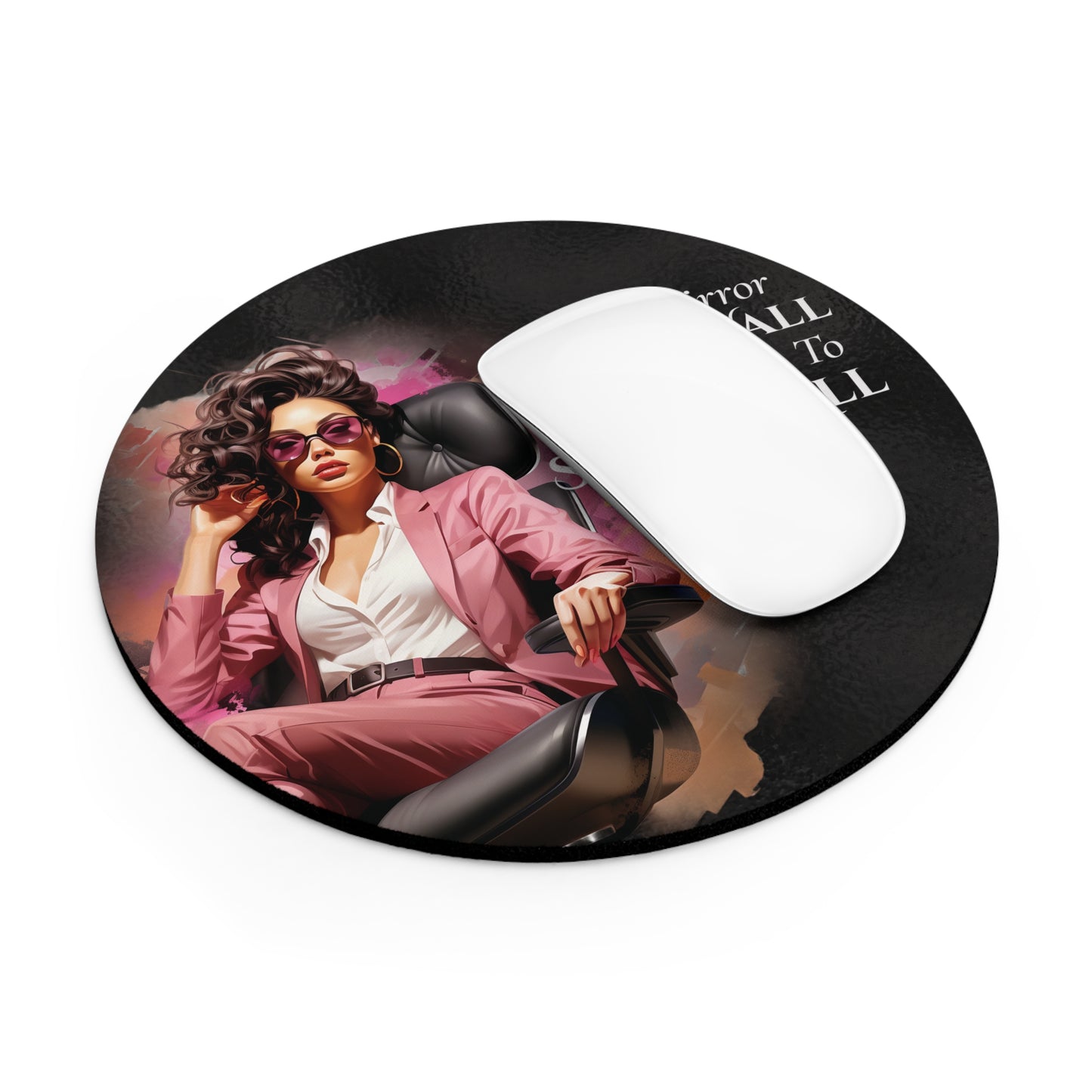 brunette Mirror Mirror on the wall today I plan to slay it all Mouse Pad