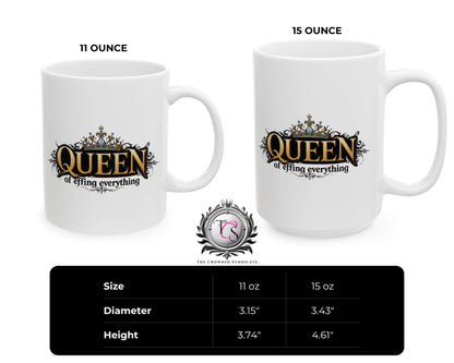 Queen of Effing Everything Mug – Reign Starts With Caffeine