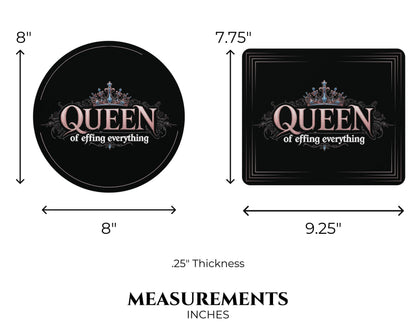 Queen of Effing Everything Mouse Pad – 4 Royal Styles