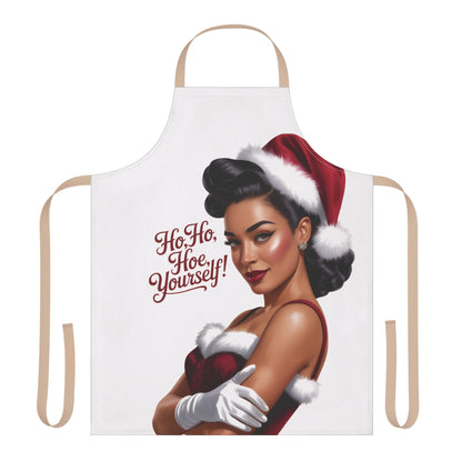 Ho Ho Hoe Yourself | Retro Pin-Up Funny Christmas Apron