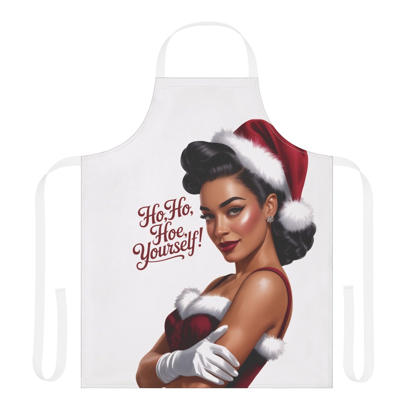 Ho Ho Hoe Yourself | Retro Pin-Up Funny Christmas Apron