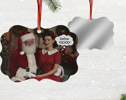 Define “Good” | Savage Retro Ornament | Funny Adult Christmas Gift | Naughty Holiday Décor