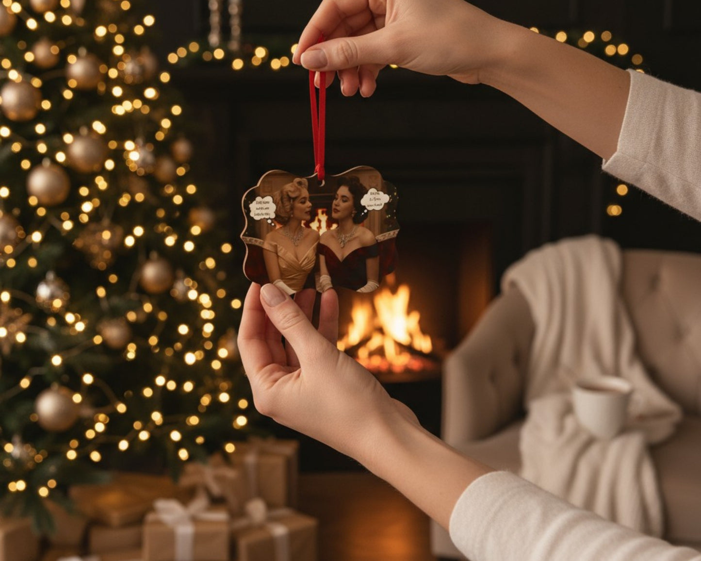 That Dress Makes You Look Trashy | Savage Retro Ornament | Petty Holiday Decor | Funny Gift for the Vain & Vicious