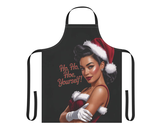 Ho Ho Hoe Yourself Apron – Retro Pin-Up (Black Apron)