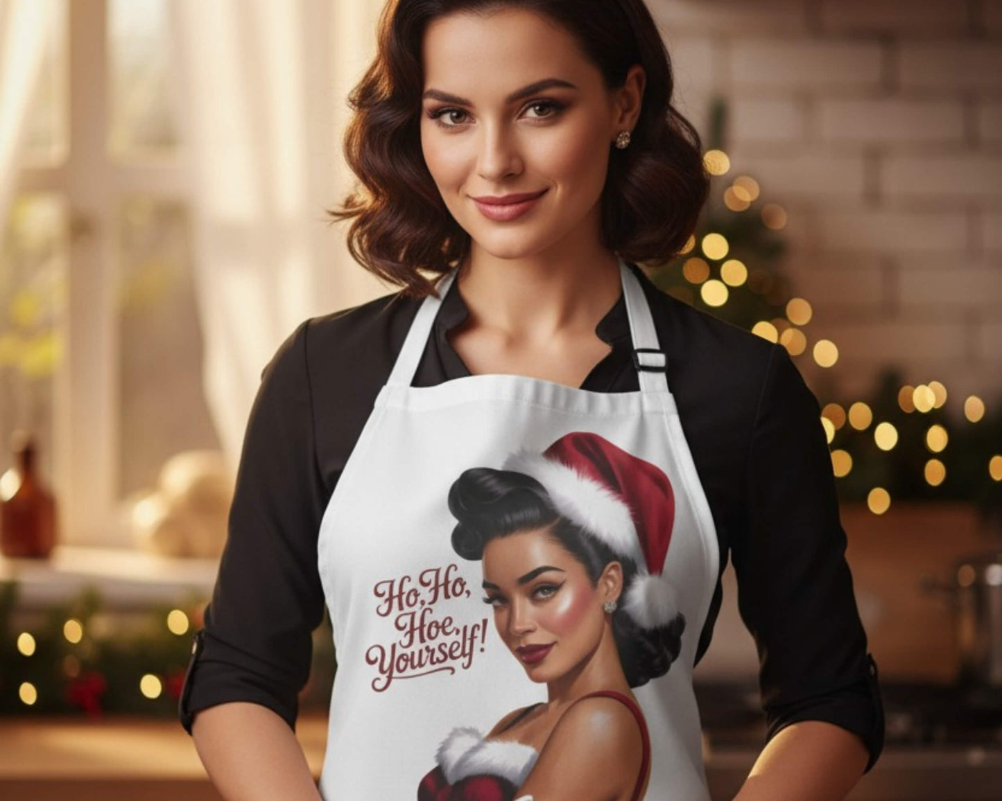 Ho Ho Hoe Yourself Apron – Vintage Vixen (White Apron)
