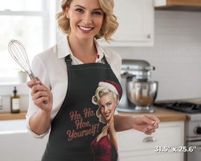 Ho Ho Hoe Yourself Apron – Retro Pin-Up (Black Apron)