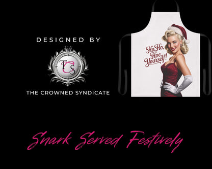 Ho Ho Hoe Yourself Apron – Retro Pin-Up (White Apron)