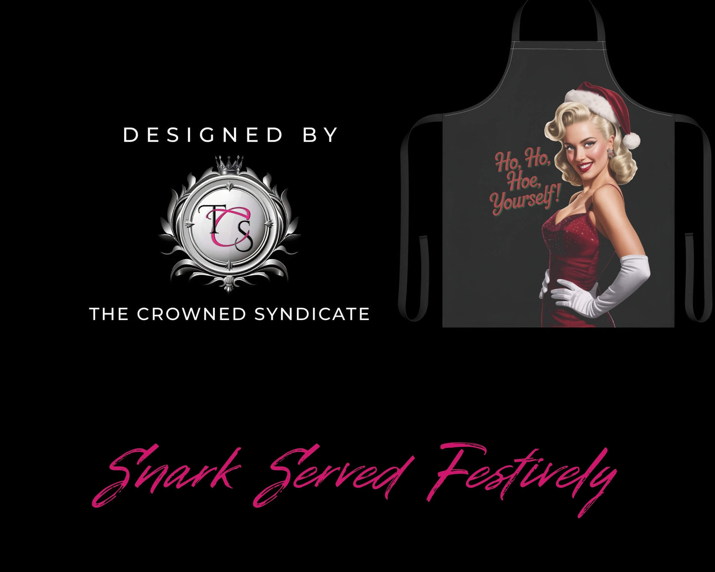 Ho Ho Hoe Yourself Apron – Retro Pin-Up (Black Apron)