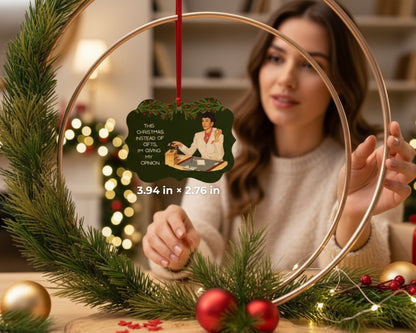 This Christmas I’m Giving My Opinion | Retro Office Humor Ornament | Funny Holiday Gift | Snarky Christmas Decor | Retro Snark Ornament