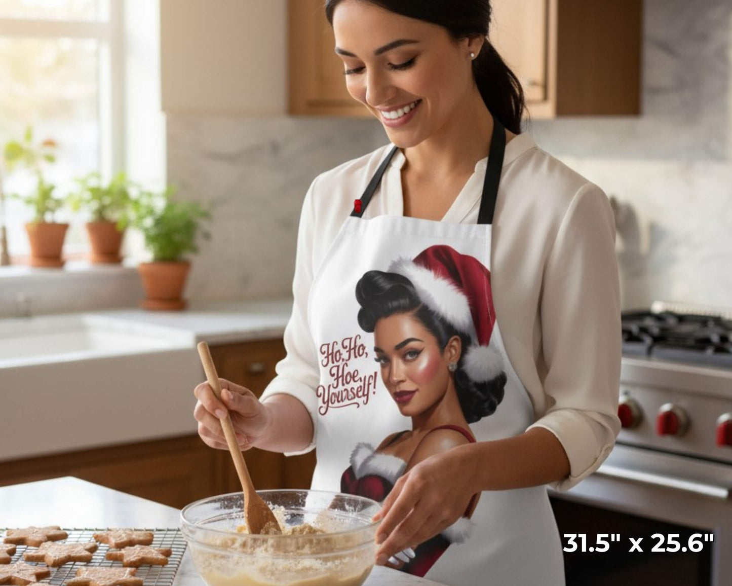 Ho Ho Hoe Yourself Apron – Vintage Vixen (White Apron)